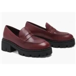 NEW Free People Collection Lyra Lug Sole Loafers •Women EU 38.5/ 8.5• Hot Fudge